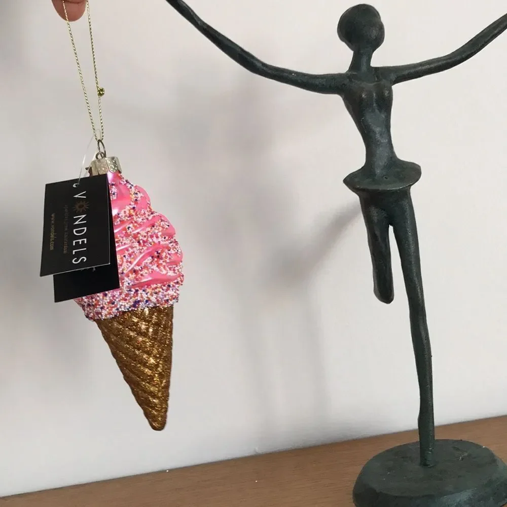 Anthropologie Vondels Ice Cream Cone Ornament.